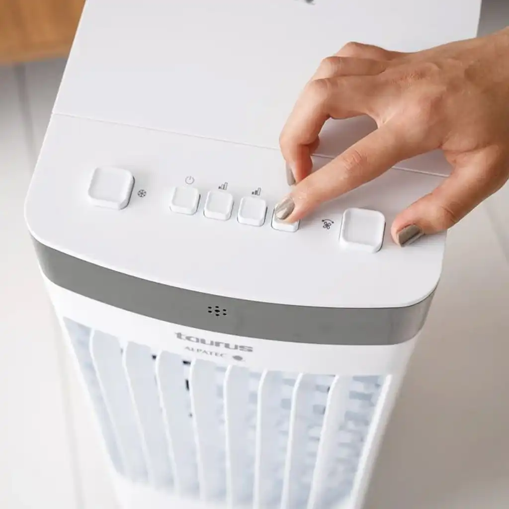 Taurus CO403 Evaporative Air Cooler 80W with 4L Tank – White Taurus CO403 Evaporative Air Cooler 80W with 4L Tank – White