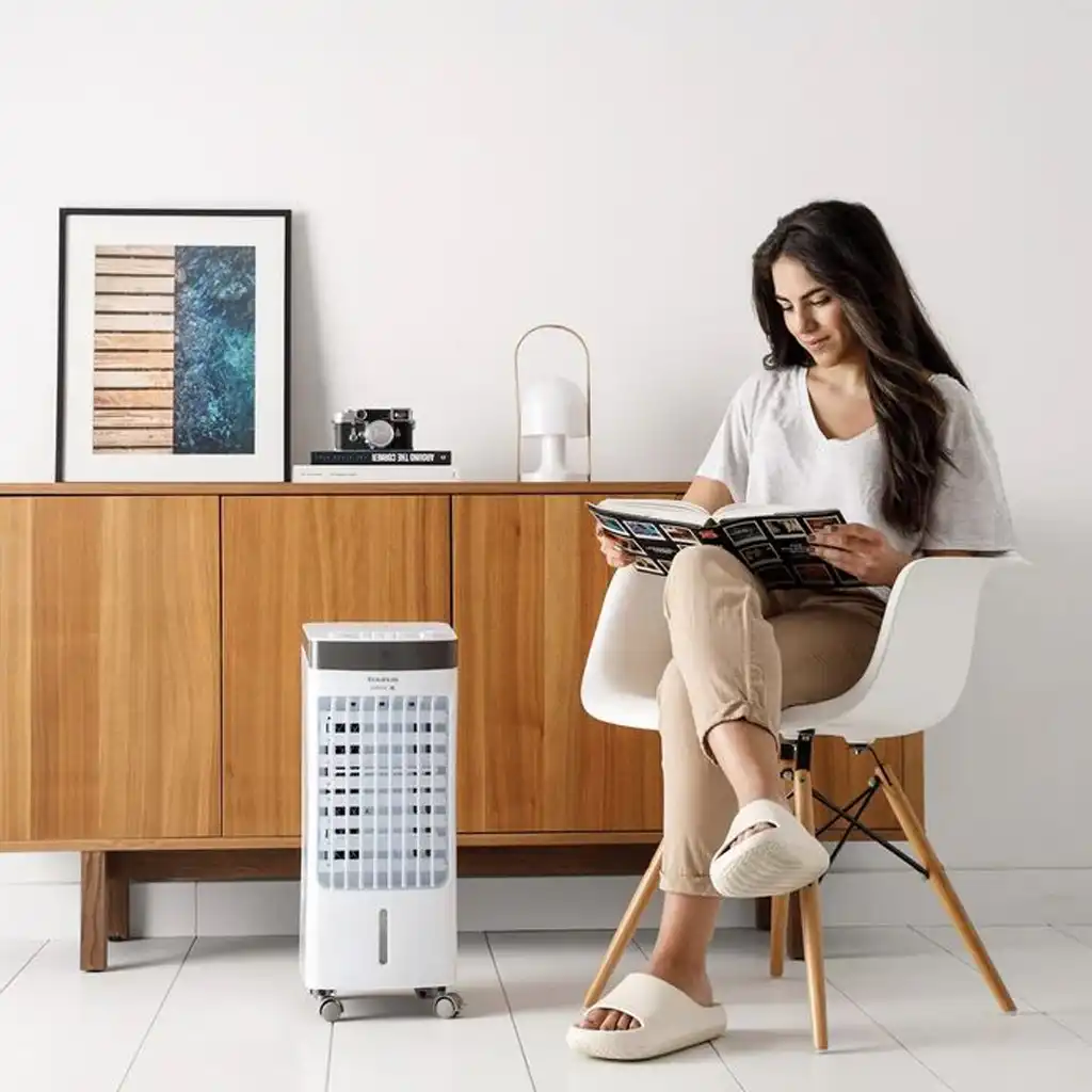 Taurus CO403 Evaporative Air Cooler 80W with 4L Tank – White Taurus CO403 Evaporative Air Cooler 80W with 4L Tank – White