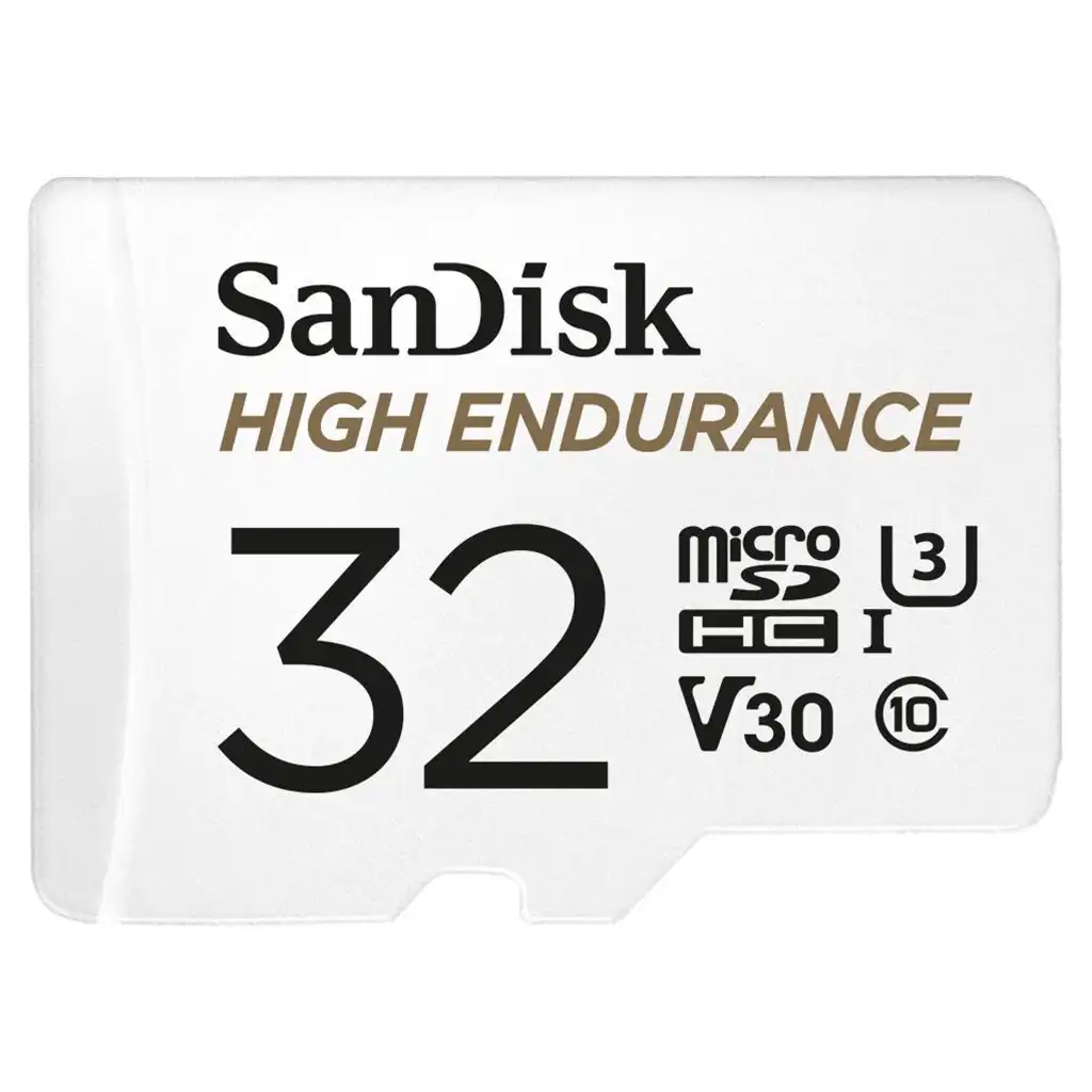 SanDisk 32GB High Endurance Micro SDHC Card + Adapter – 100MB/s SanDisk 32GB High Endurance Micro SDHC Card + Adapter – 100MB/s