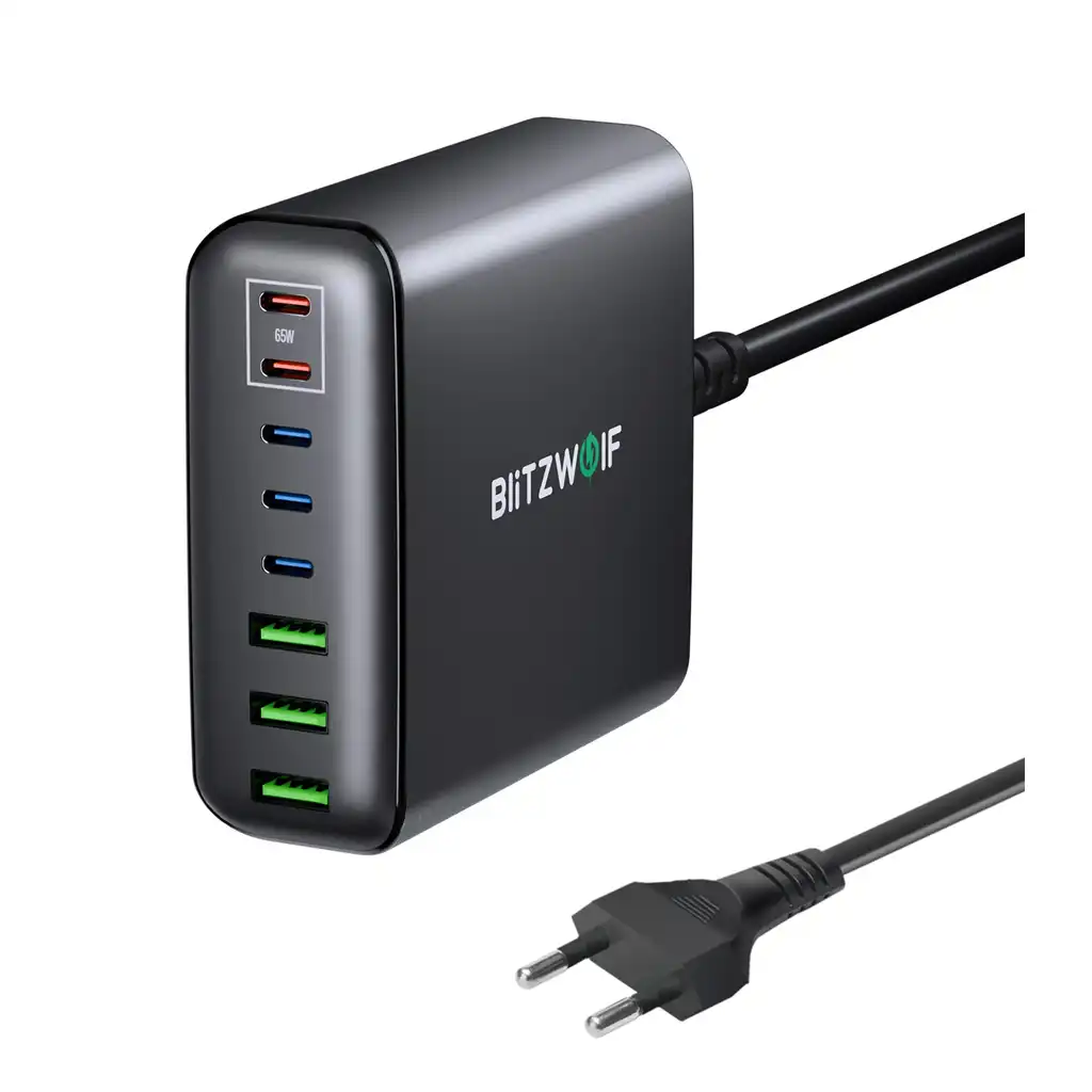 Blitzwolf BW-S26 250W GaN USB-C Charger – 8-Port Fast Charge Blitzwolf BW-S26 250W GaN USB-C Charger – 8-Port Fast Charge