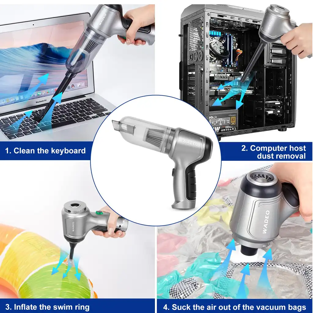 WADEO 18000PA Cordless Handheld Vacuum Cleaner for Pet Hair & Car Cleaning WADEO 18000PA Cordless Handheld Vacuum Cleaner for Pet Hair & Car Cleaning