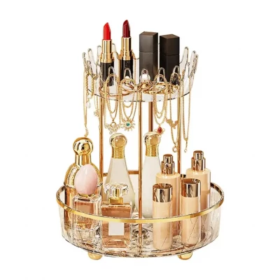 2-Tier Rotating Makeup Organiser for Skincare & Perfume